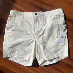 NWT Onia Calder 6E Mens White XL $130 Swim Trunks Shorts Lined Pockets
